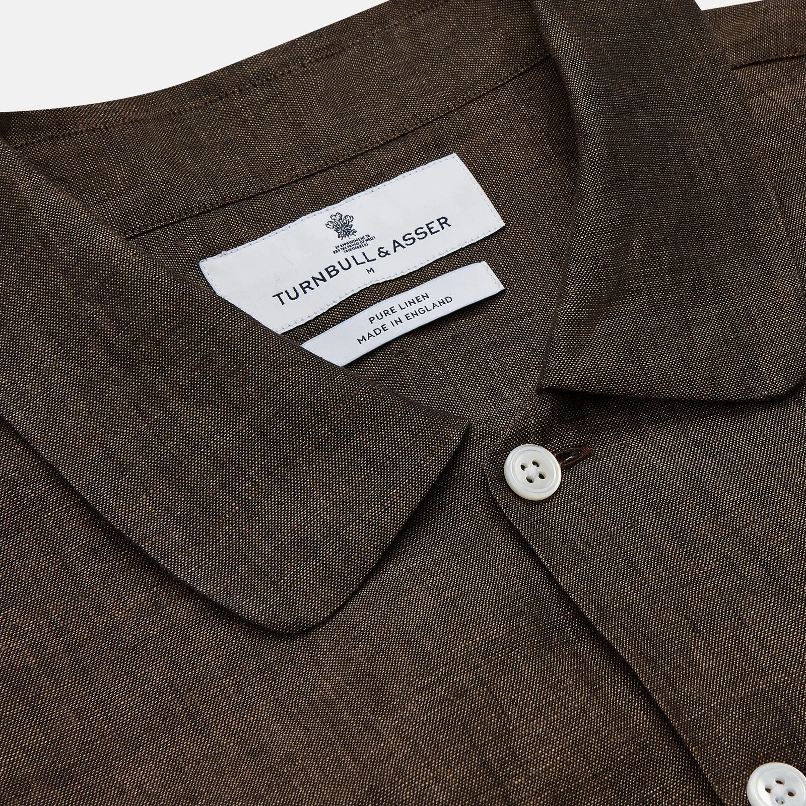 Chocolate Brown Linen Holiday Fit Fellows Shirt