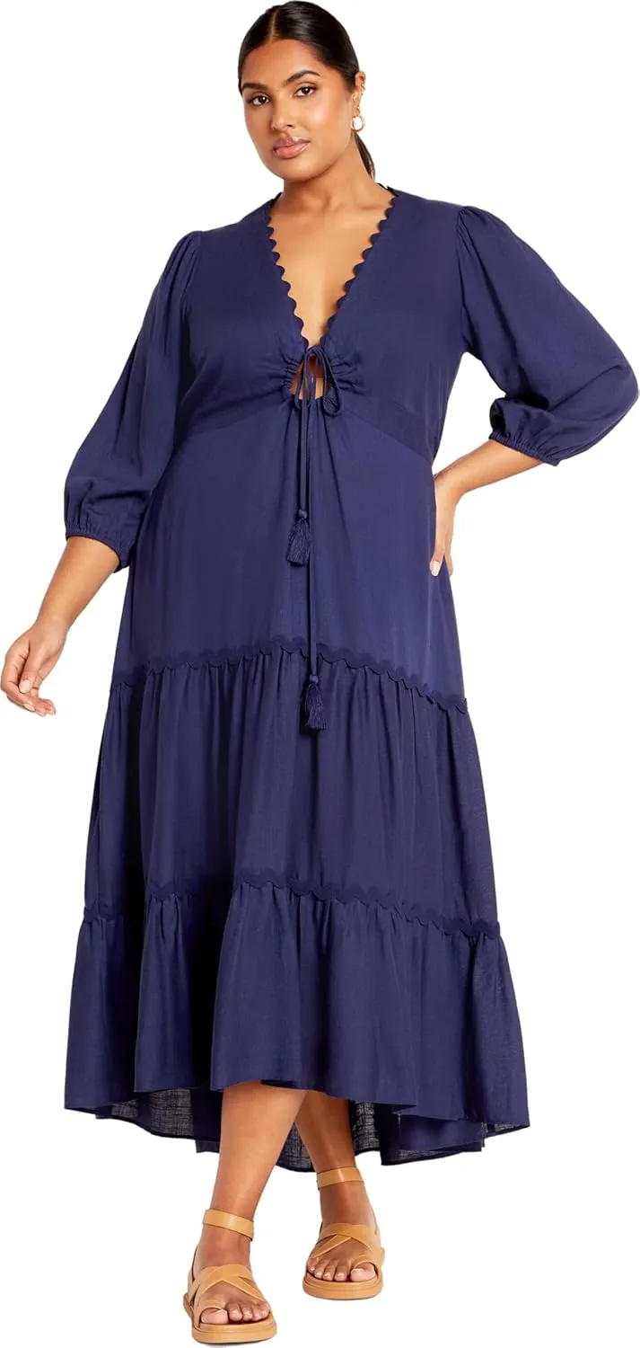 City Chic Women's Apparel Women's Plus Size Cabana Dress