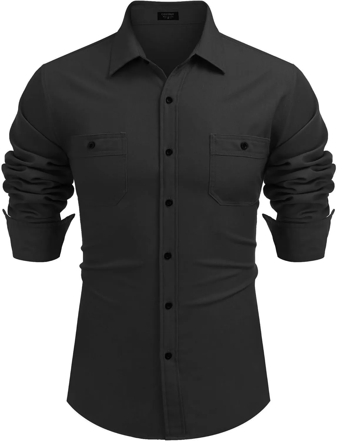 COOFANDY Mens Casual Button Down Shirts Long Sleeve Wrinkle Free Untucked Dress Shirts