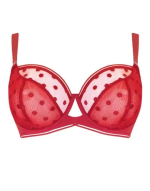 Curvy Kate Top Spot Balcony Bra - Red -