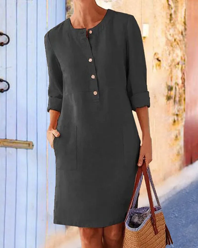 Daphne™  Elegant Plain Dress