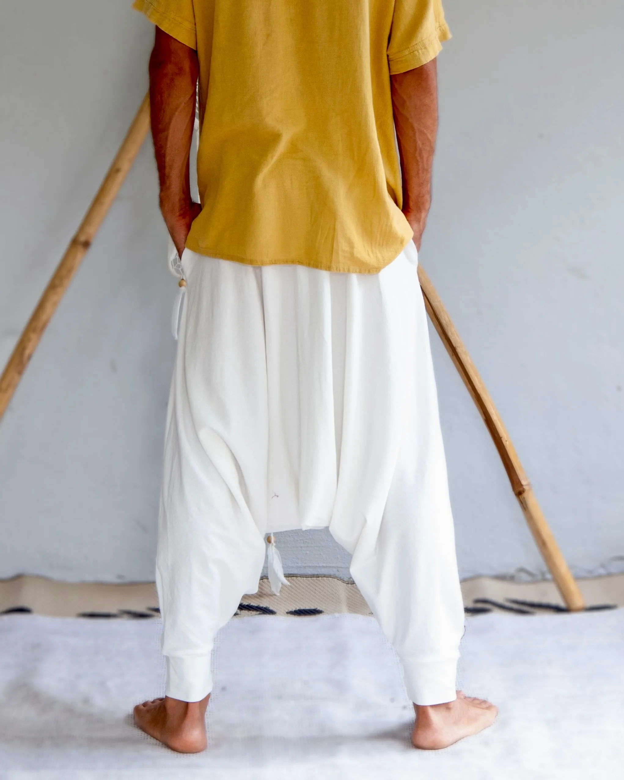Deep Stretch White Pants | Him