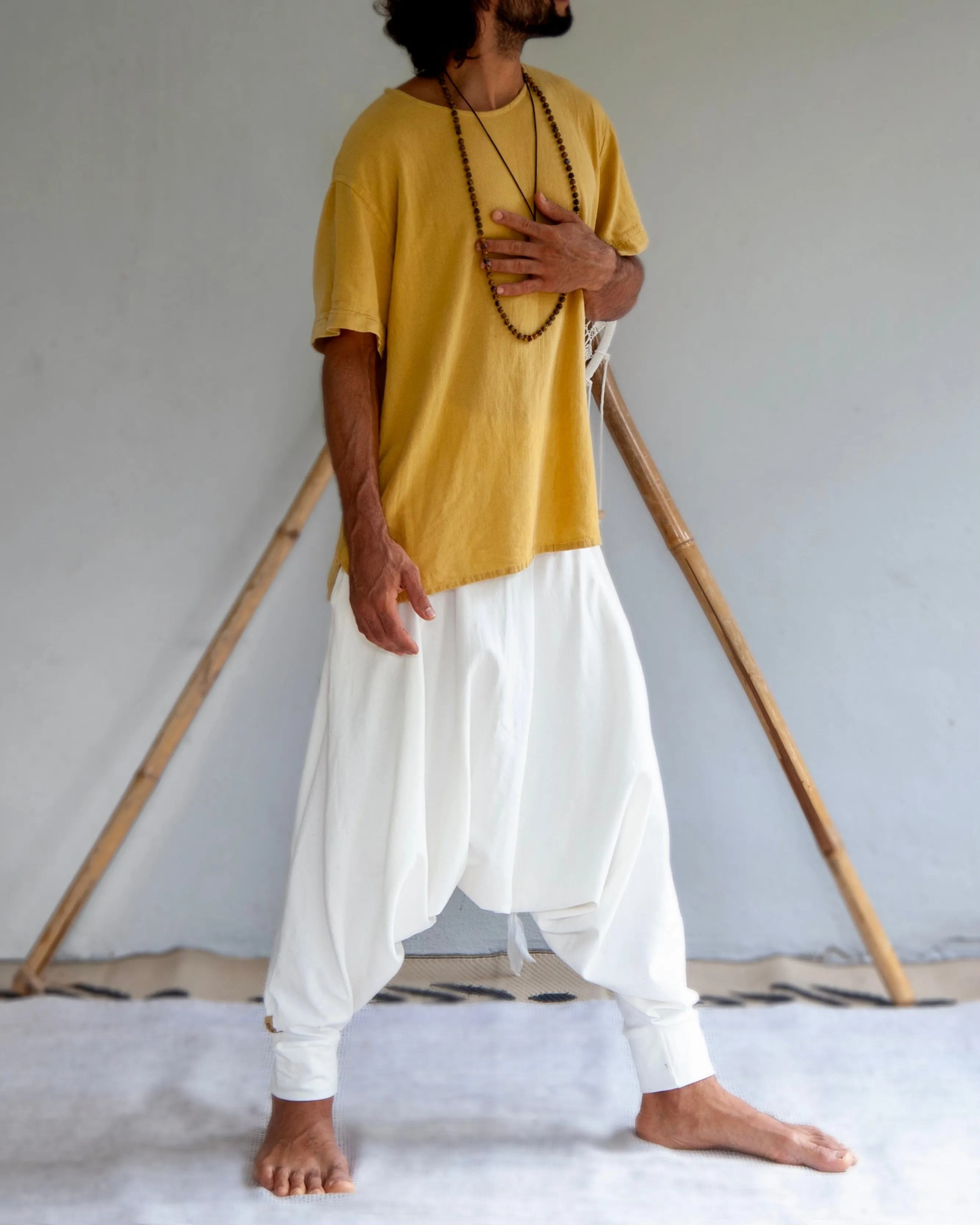 Deep Stretch White Pants | Him