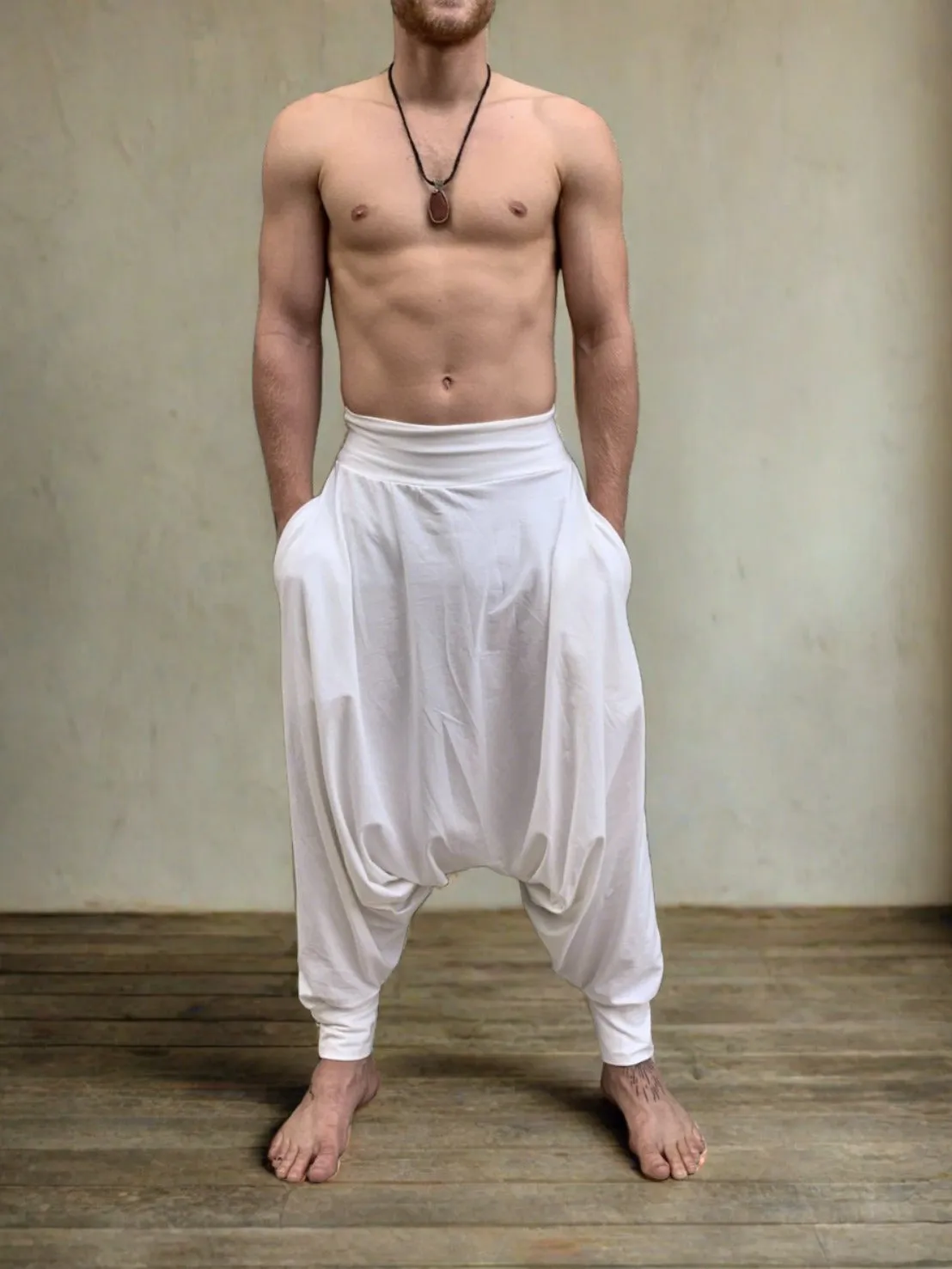 Deep Stretch White Pants | Him