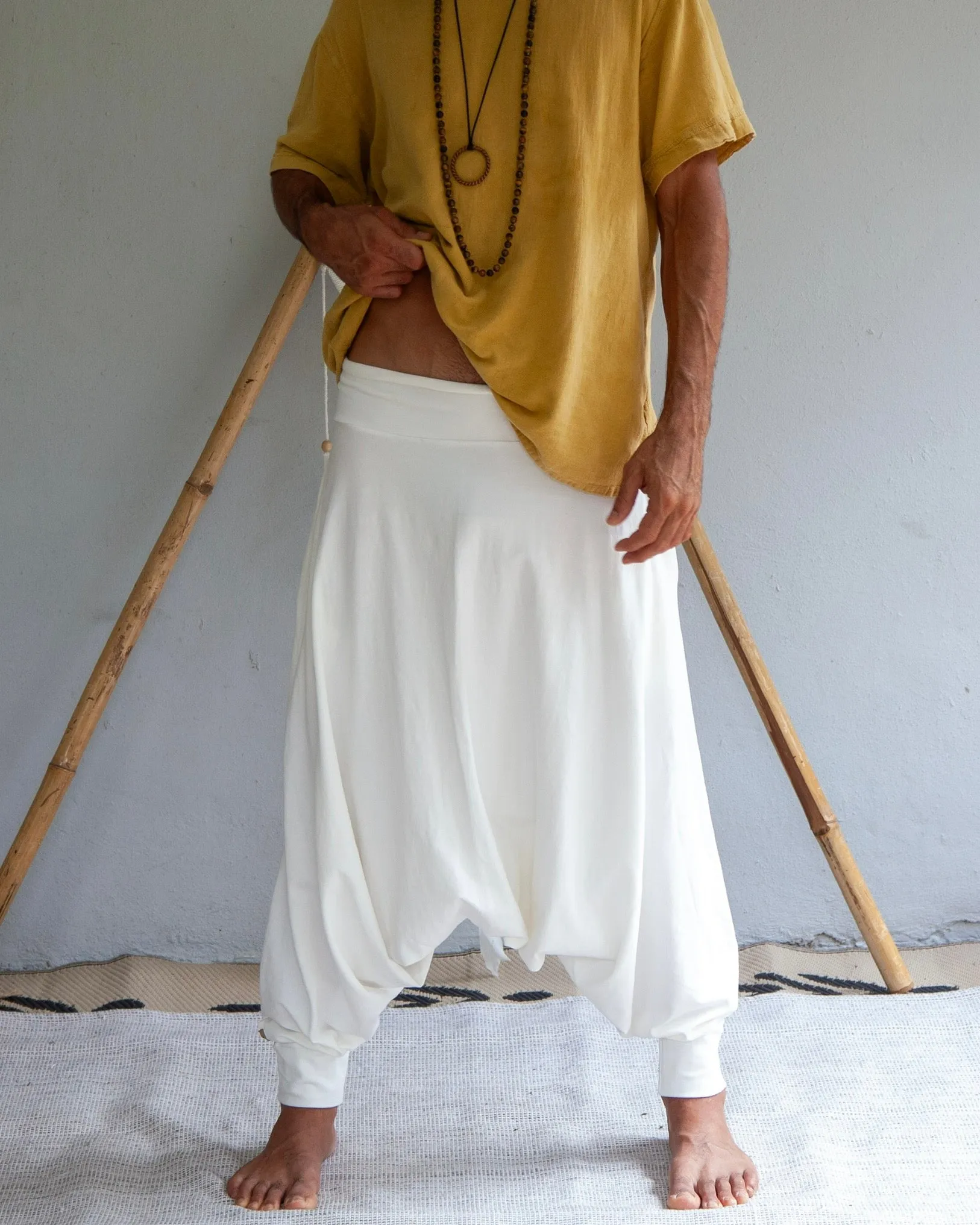 Deep Stretch White Pants | Him