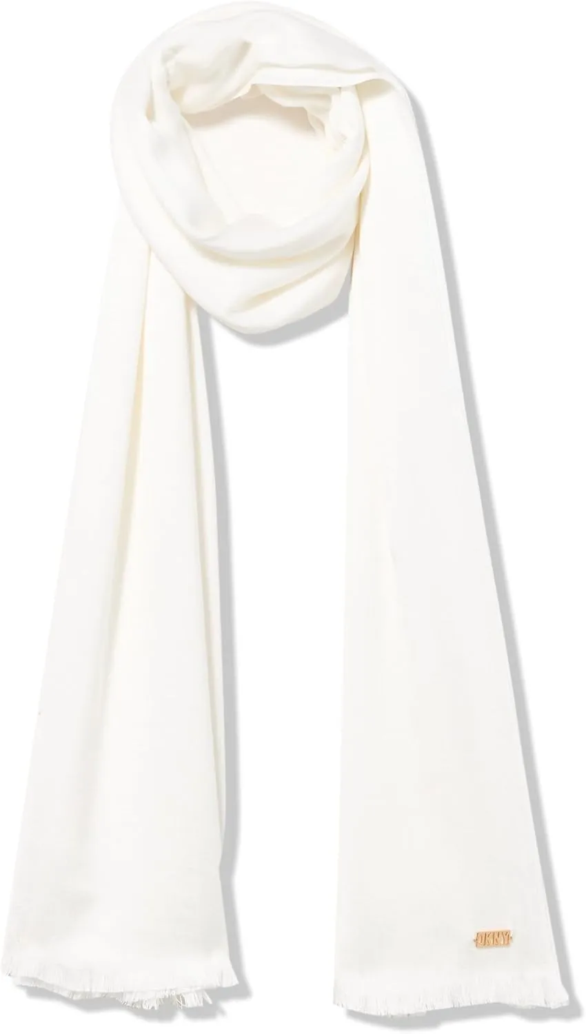 DKNY womens Oversized Eyelash Fringe Basic Scarf