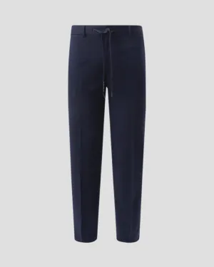 Drawstring relaxed pants - Navy