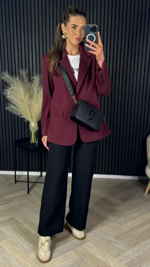 Effie Black Wide Leg Trousers