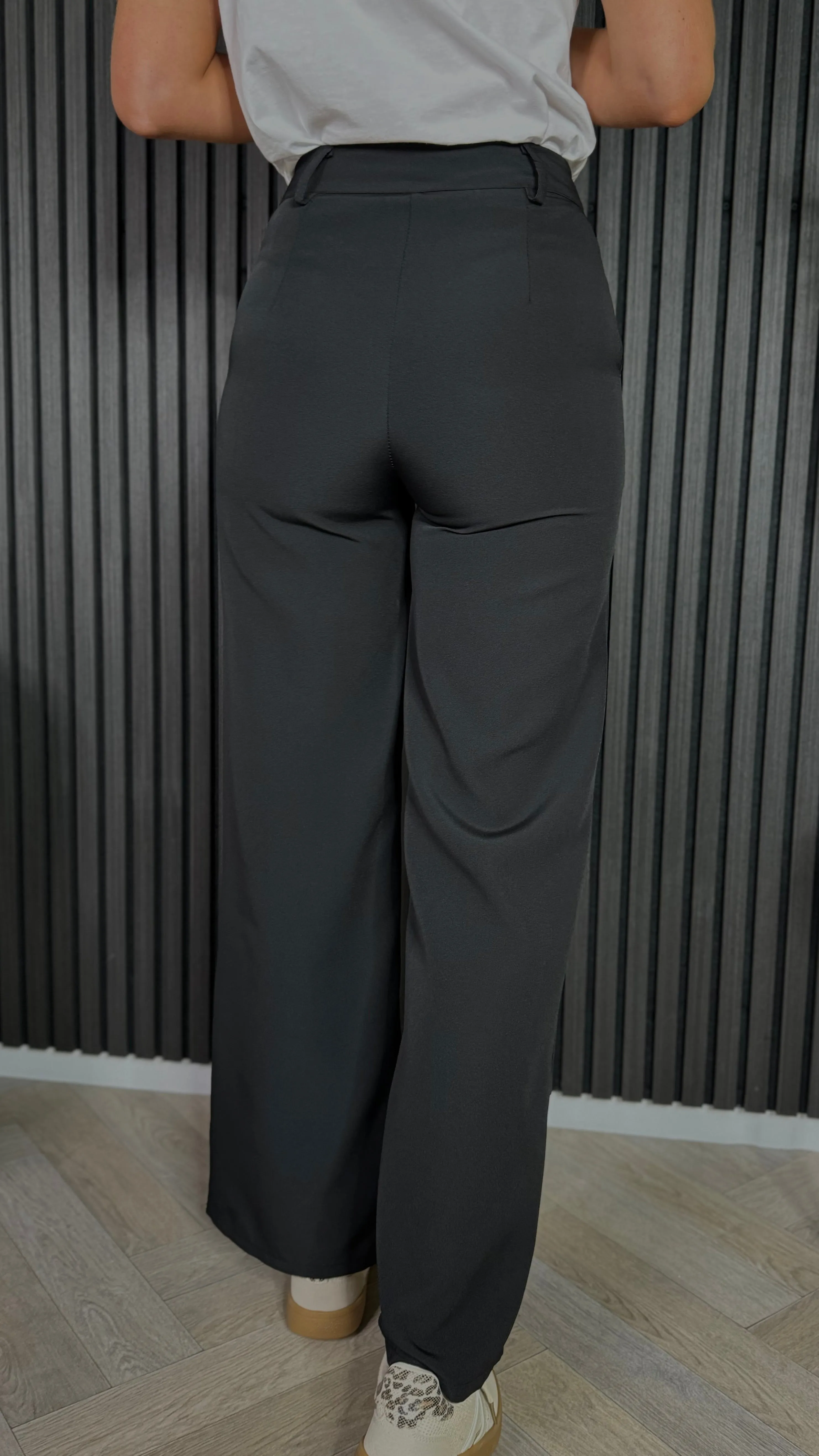 Effie Black Wide Leg Trousers