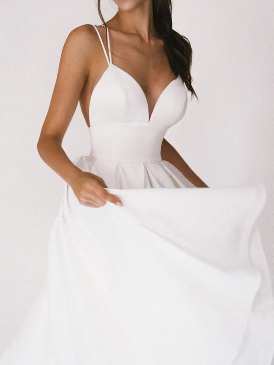 Elegant Strappy V-Neck Dress