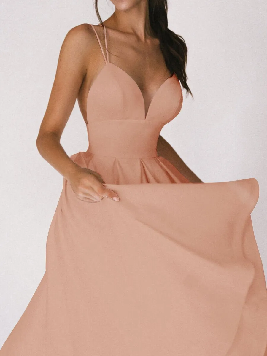 Elegant Strappy V-Neck Dress