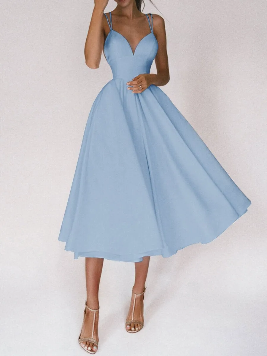 Elegant Strappy V-Neck Dress