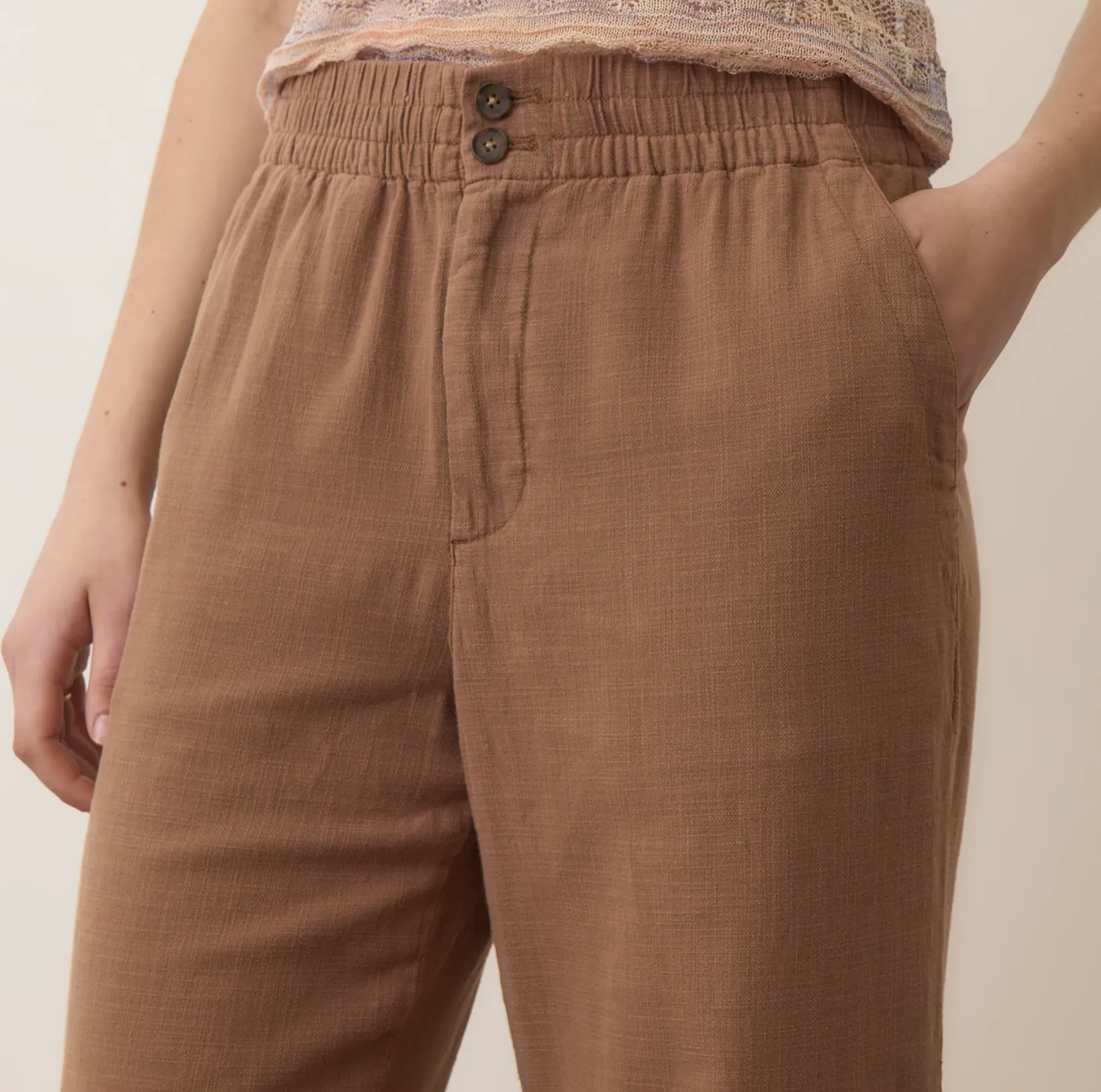 Elle Crop Pant - Chocolate Malt