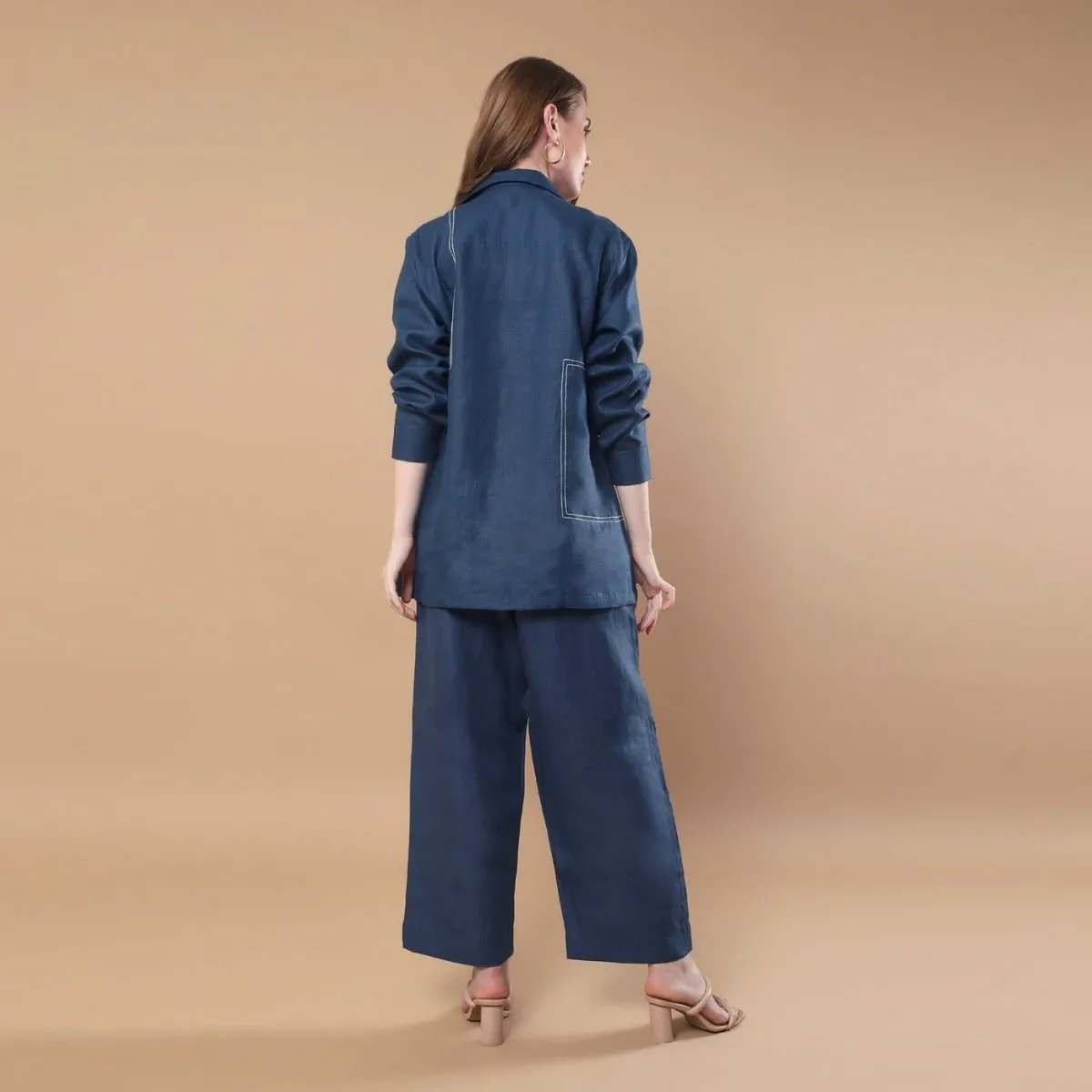 Ember - Midnight Blue Hemp Co-ord Set