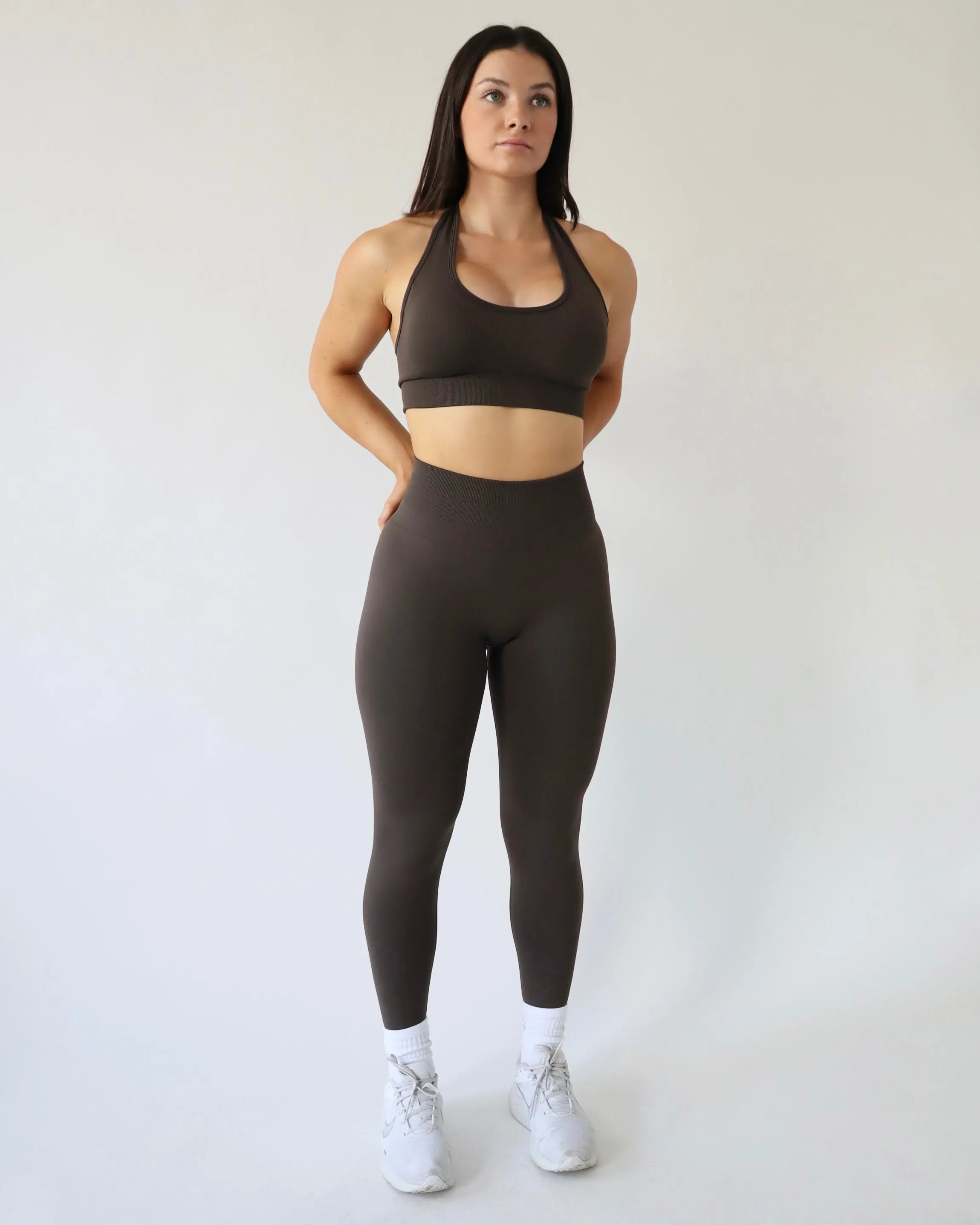 Enhance Halter Top - Espresso