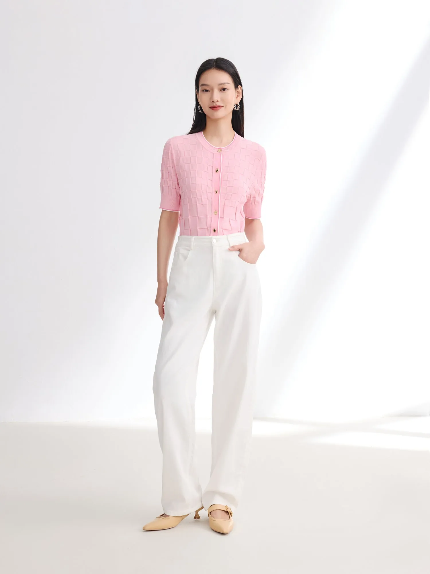 EP YAYING Womens Slim-Fit Straight-Leg Jeans