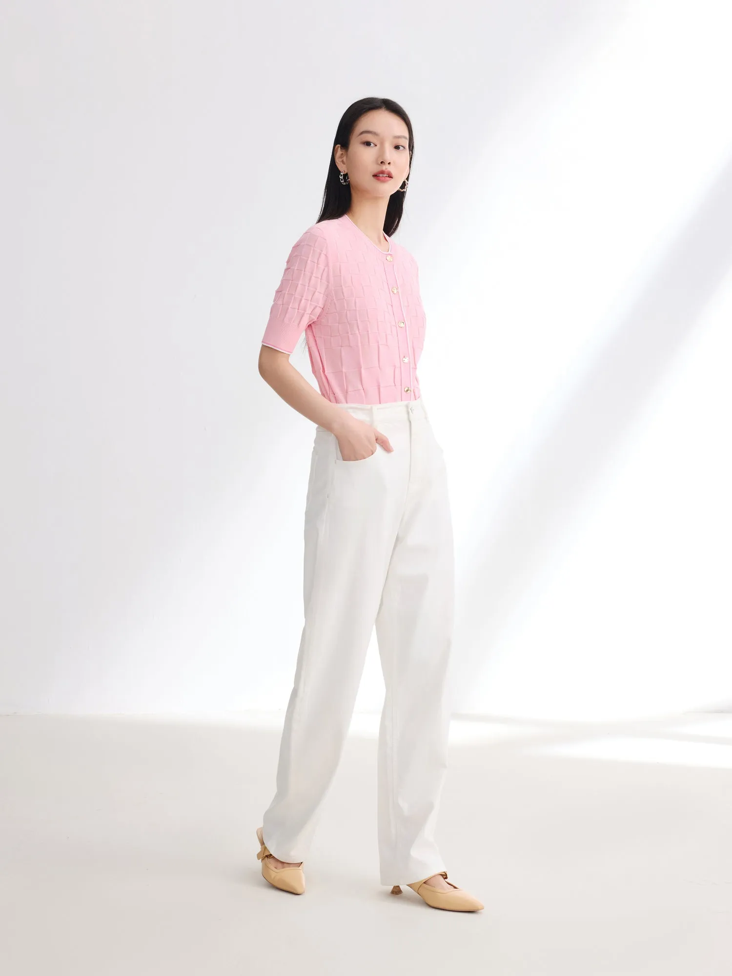 EP YAYING Womens Slim-Fit Straight-Leg Jeans
