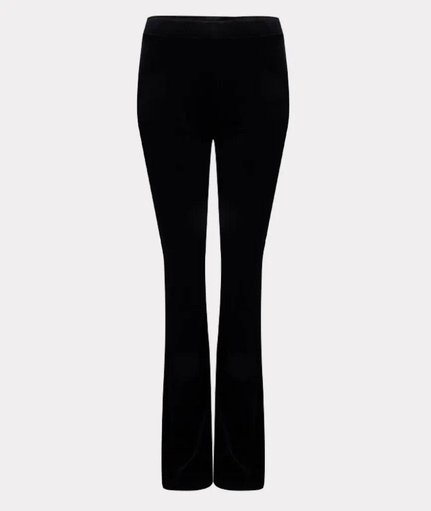 Esqualo- Velvet Pants in Black