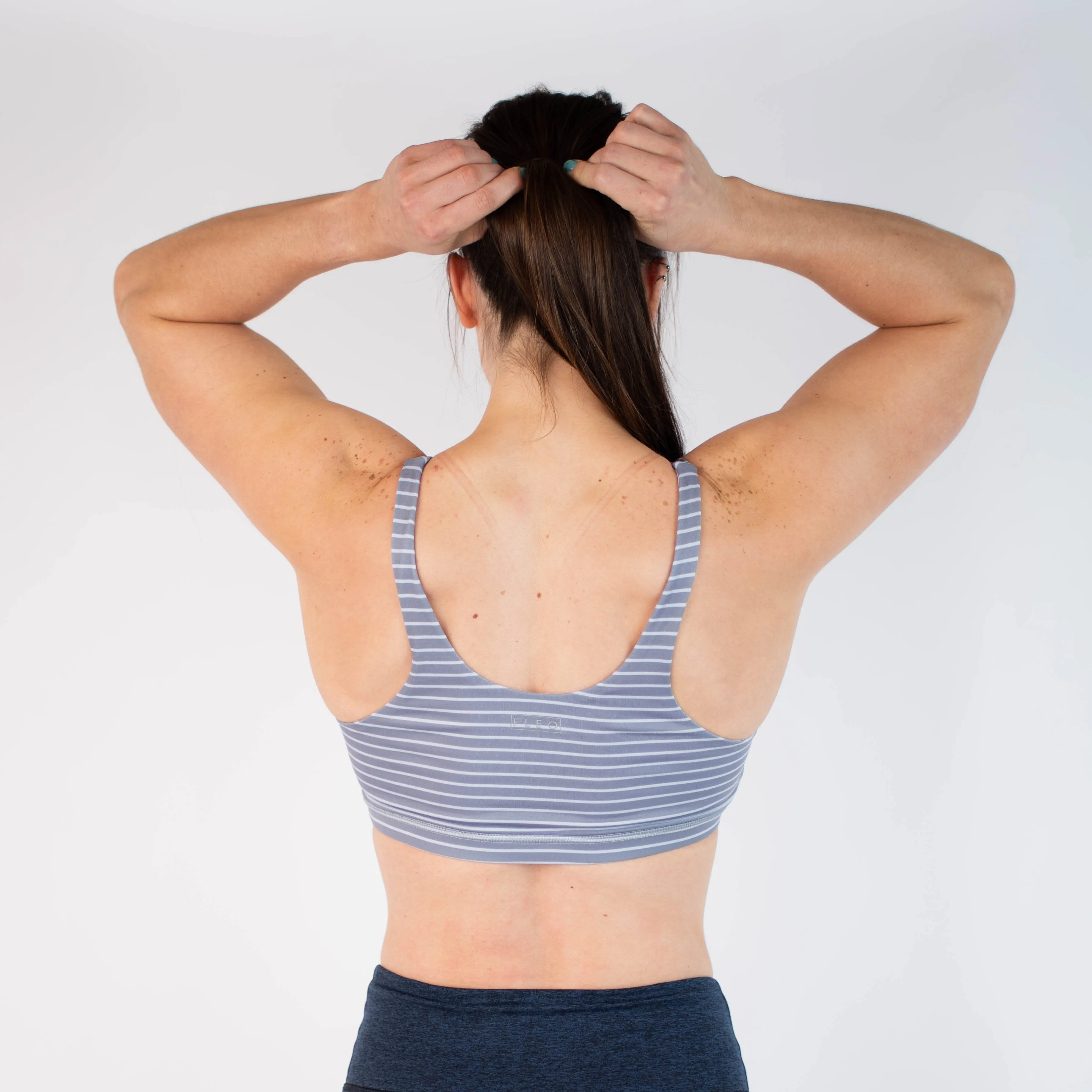 FLEO Celine Sports Bra - Grey Stripe