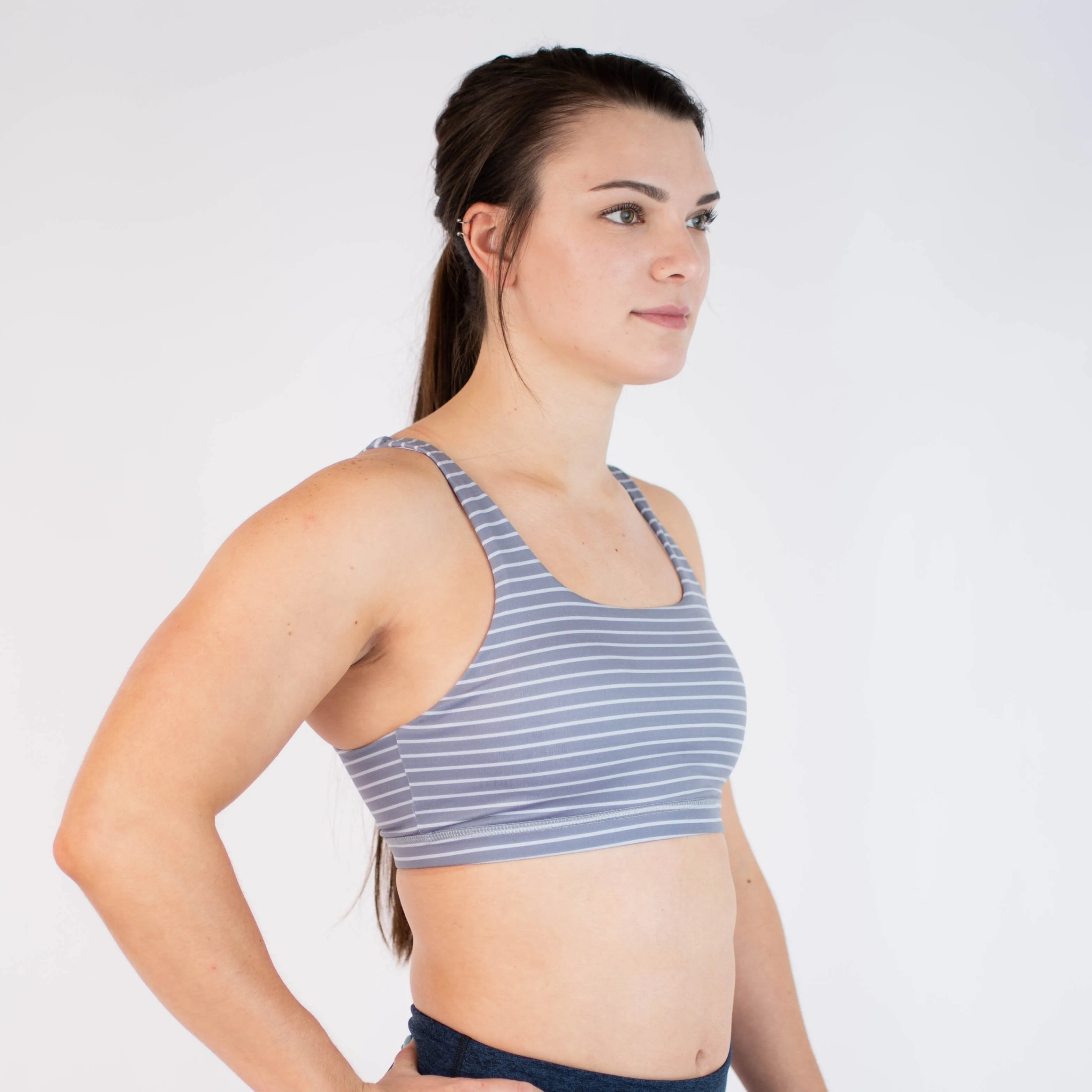FLEO Celine Sports Bra - Grey Stripe