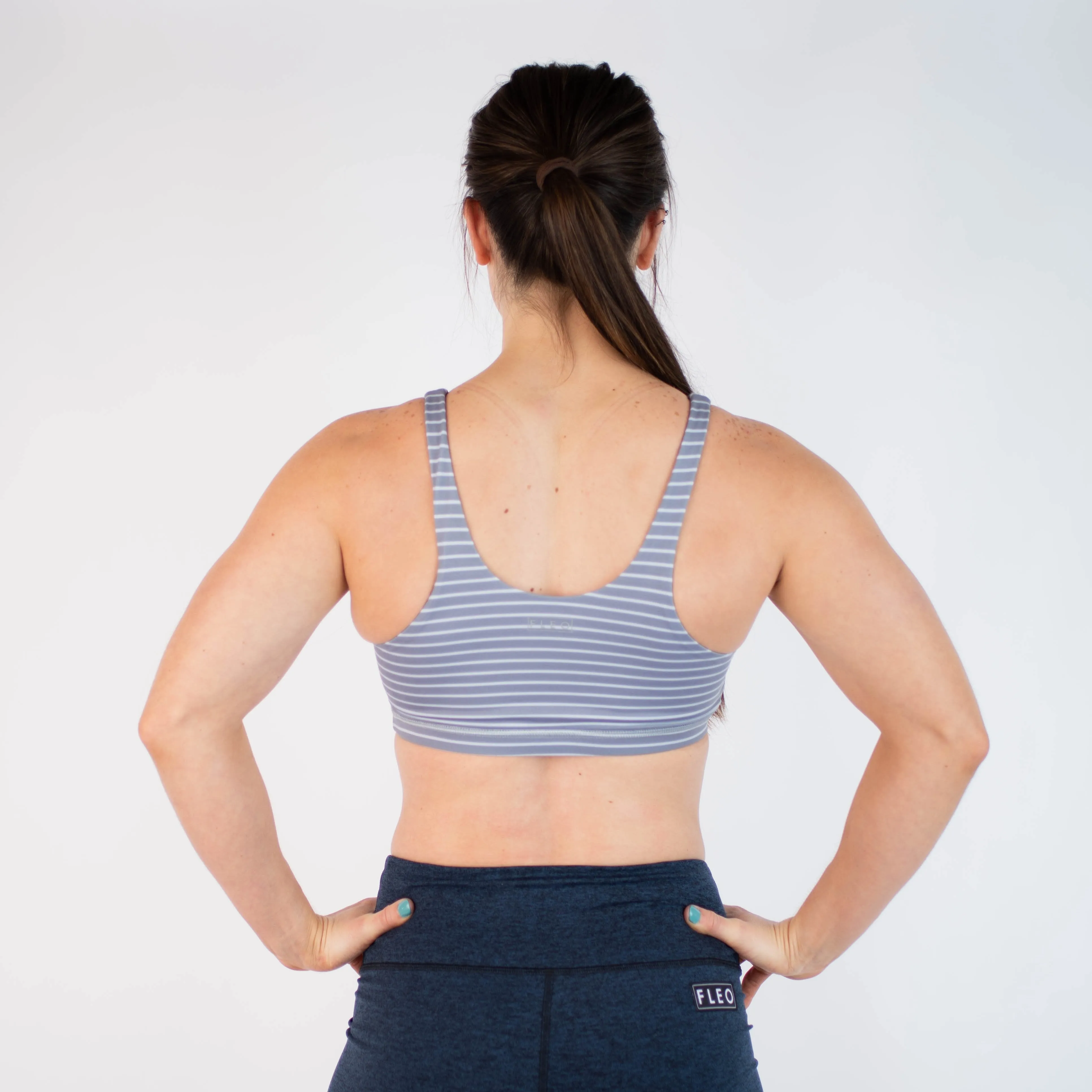 FLEO Celine Sports Bra - Grey Stripe