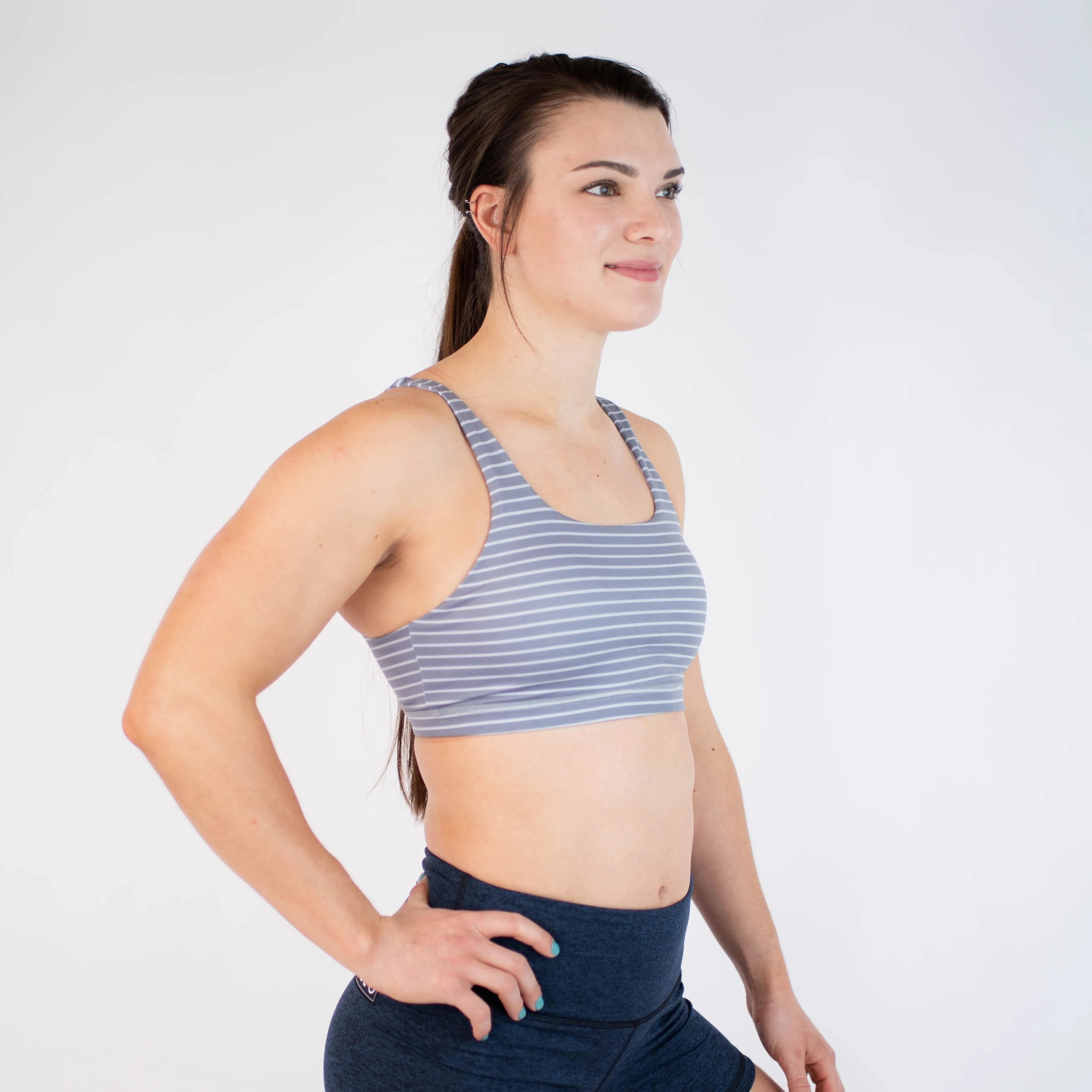FLEO Celine Sports Bra - Grey Stripe