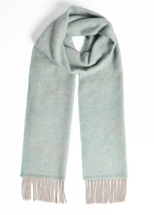 Foxford Lambswool Scarf | Aqua Melange
