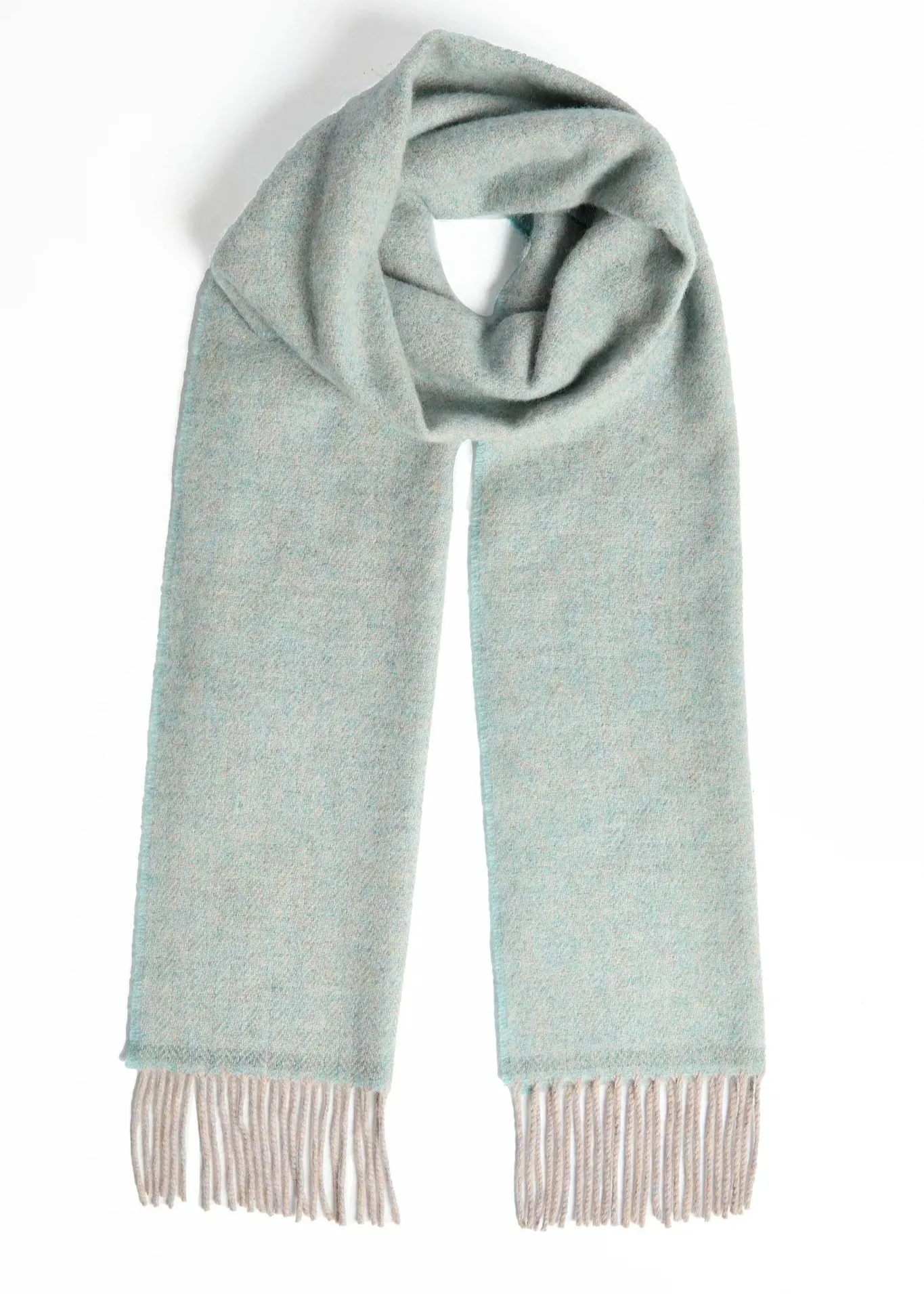 Foxford Lambswool Scarf | Aqua Melange