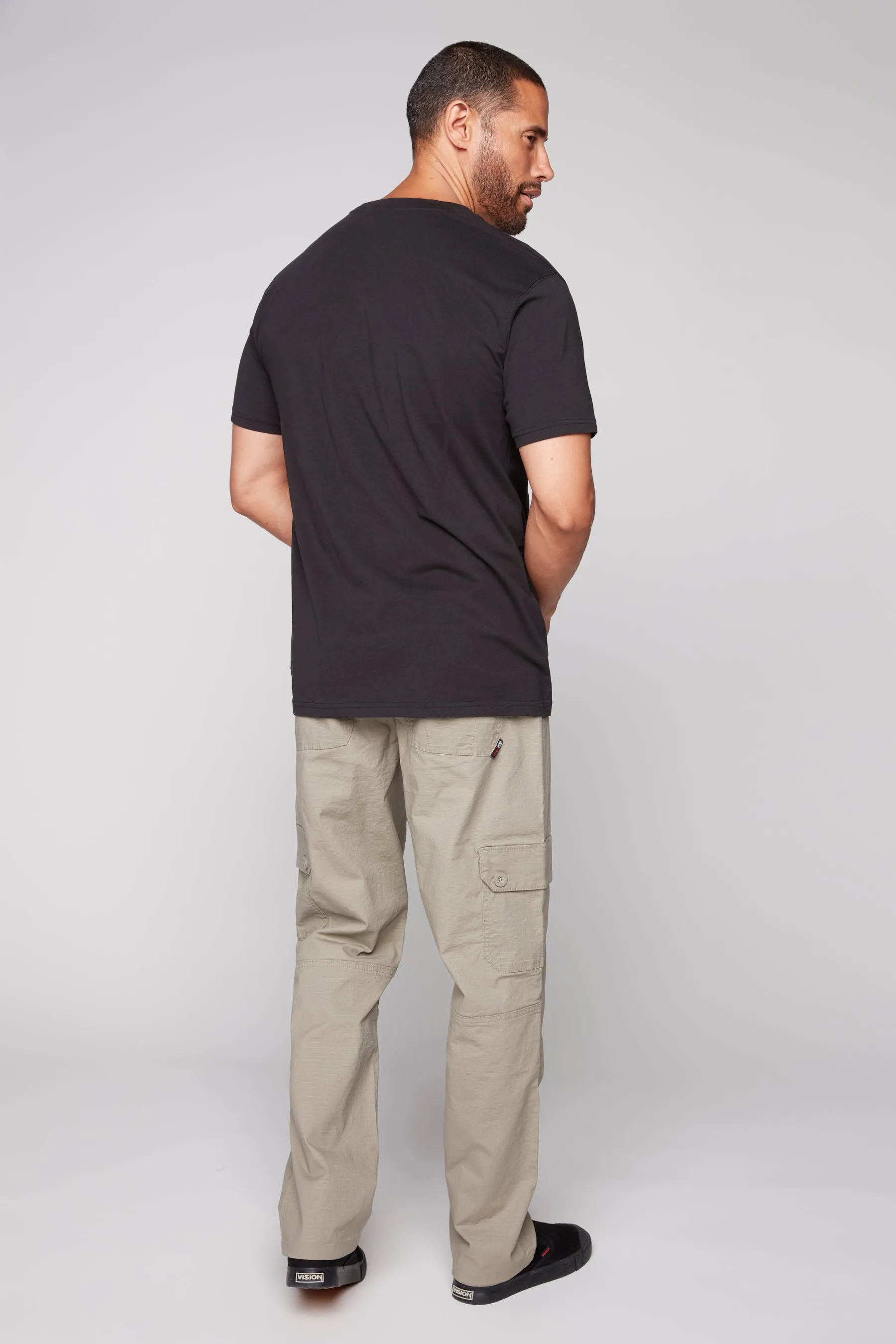 GELFAND - Loose Fit Cargo Pant with Adjustable Hems - Light Olive Ripstop