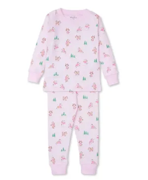 Girls Long Pyjamas - Puppy Snowball Pranks