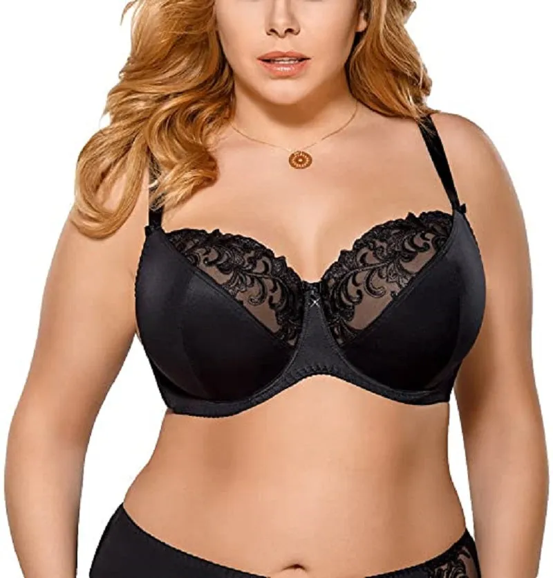 Gorsenia K496 Women's Paradise Lace Non-Padded Underwired Full Cup Bra
