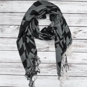 Greyscale Maryland Flag / Scarf