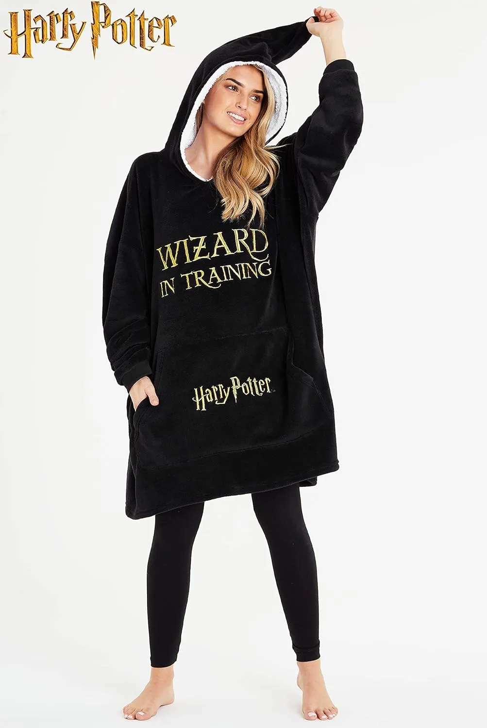 Harry Potter Blanket Hoodie for Kids Cozy Hogwarts Warm Fleece Wearable Blanket