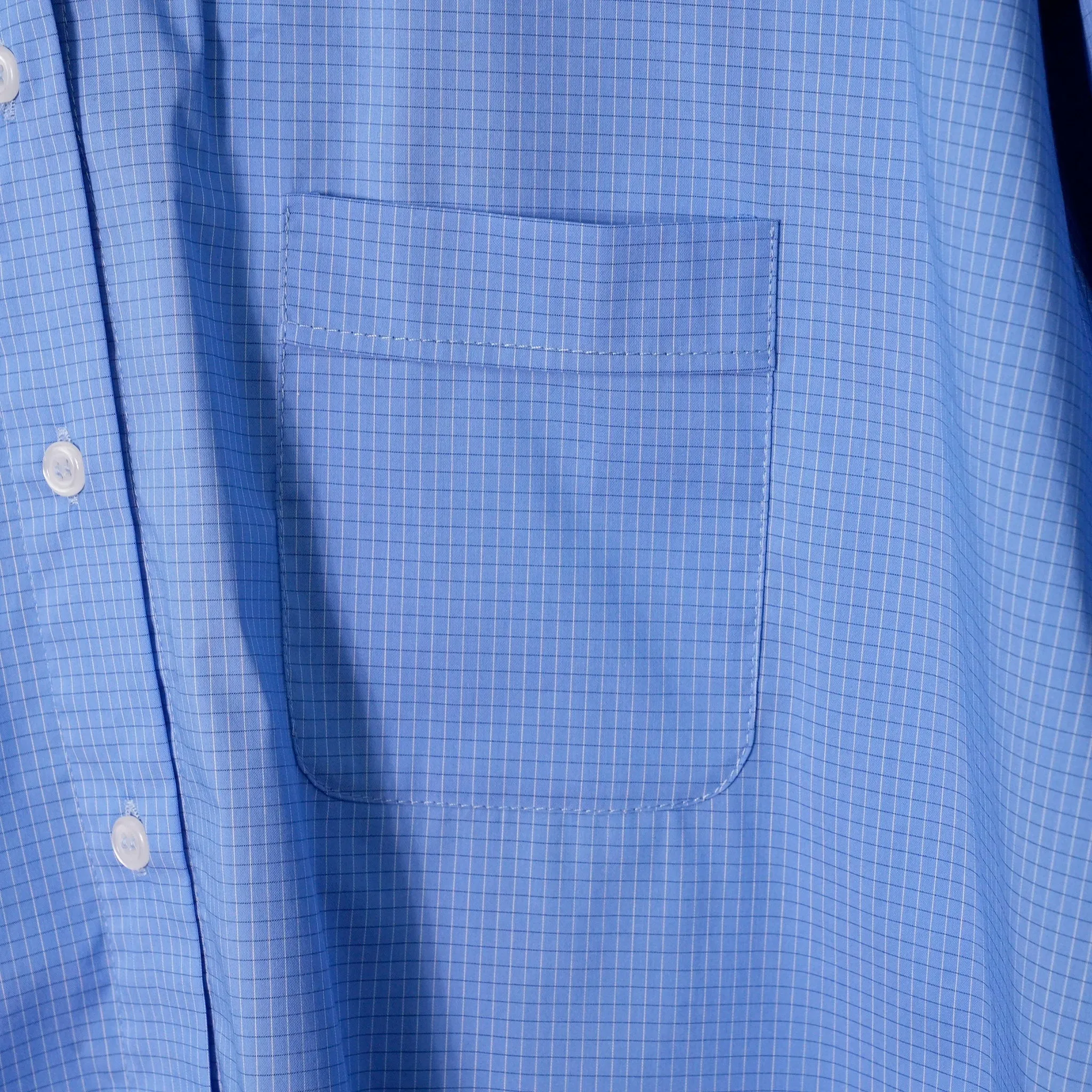 HOODED BUTTON UP SHIRT / BLUE