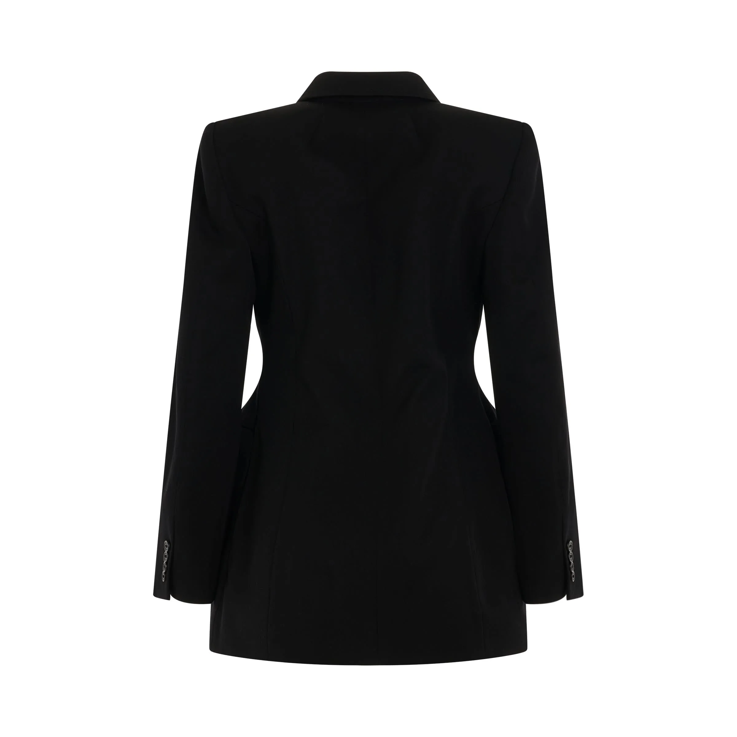 Hourglass Double-Breasted Jacket in Black