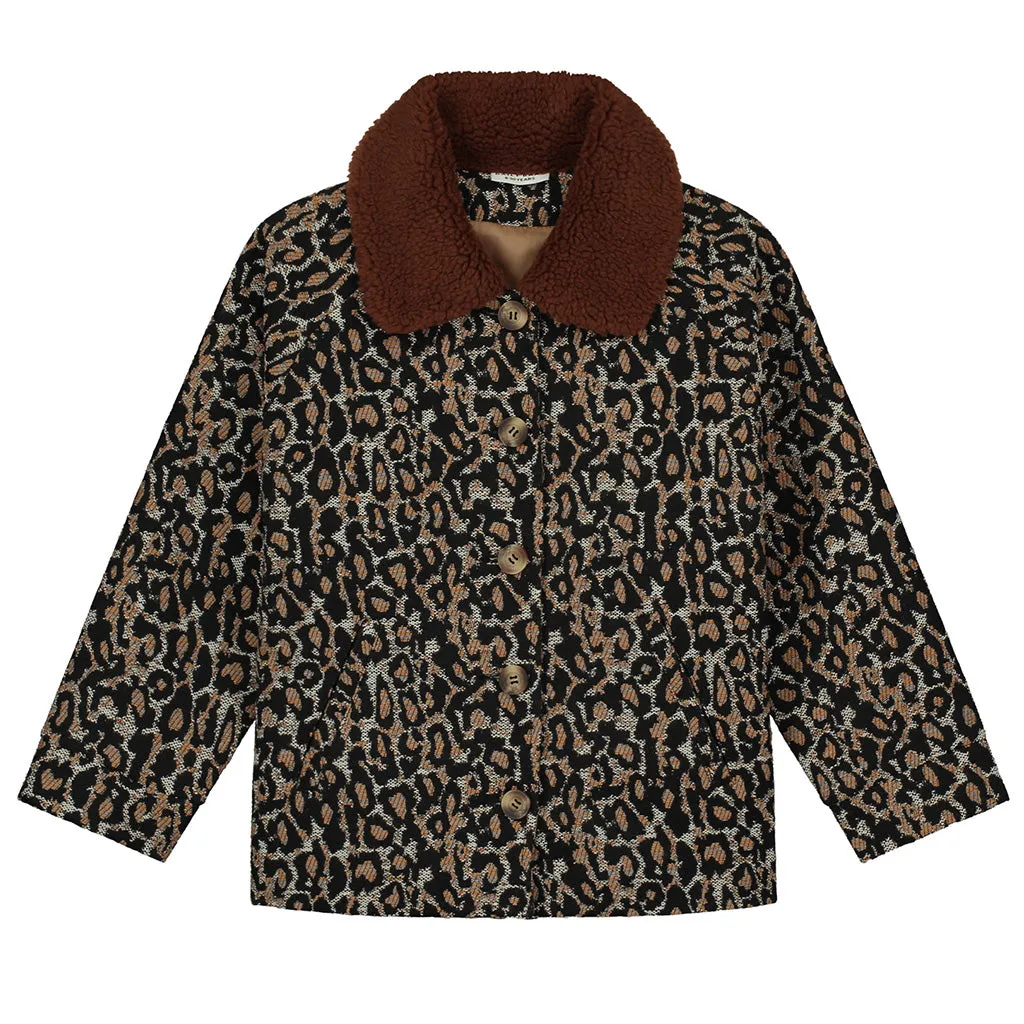 Jacket Happy Leopard Lustrous Blue