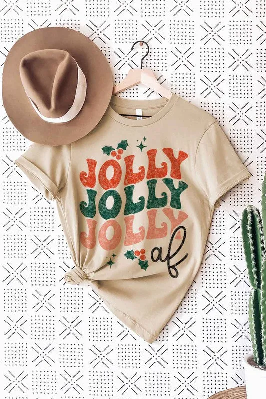 JOLLY AF CHRISTMAS GRAPHIC T SHIRT