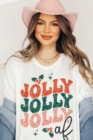 JOLLY AF CHRISTMAS GRAPHIC T SHIRT