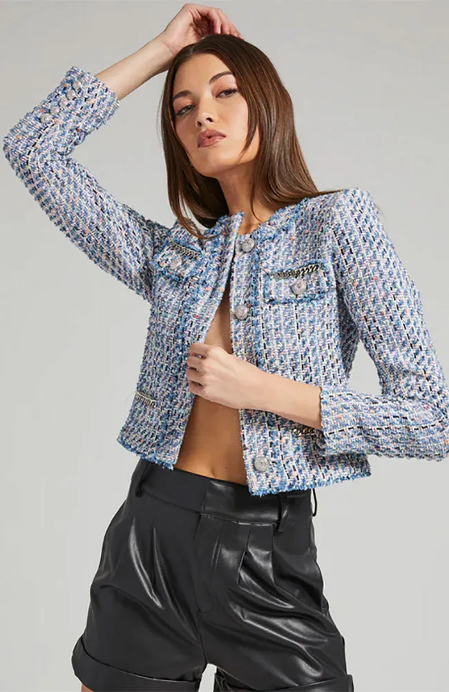 Kristen Tweed Blazer in Pinkand Light Blue