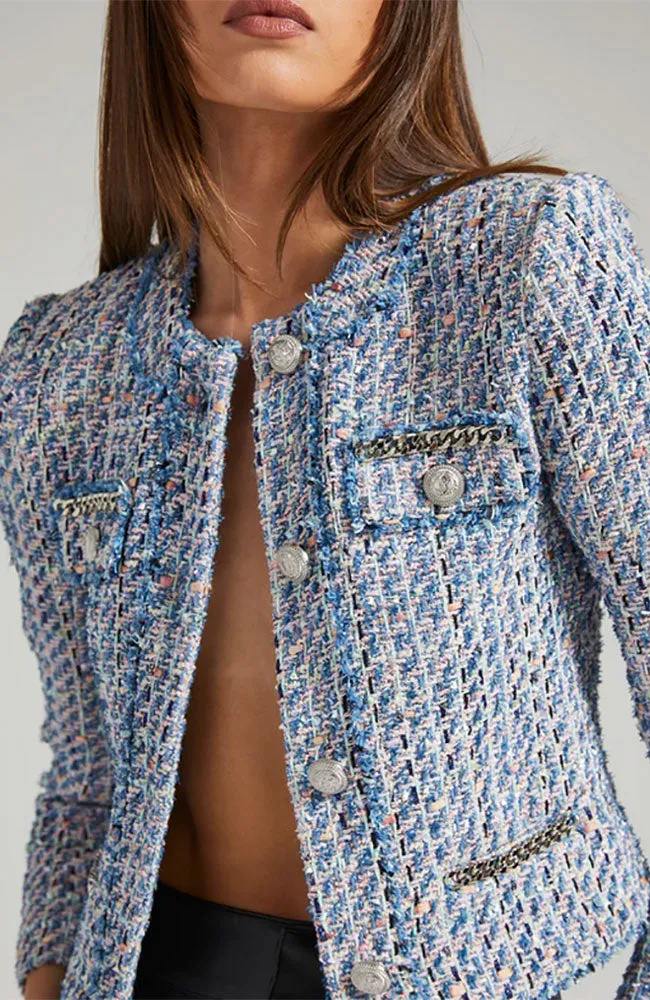 Kristen Tweed Blazer in Pinkand Light Blue