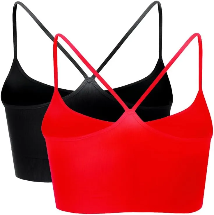 Kurve Women's Shelf Bras Padded Cami with Removable Pads, UPF 50  (Made in USA)