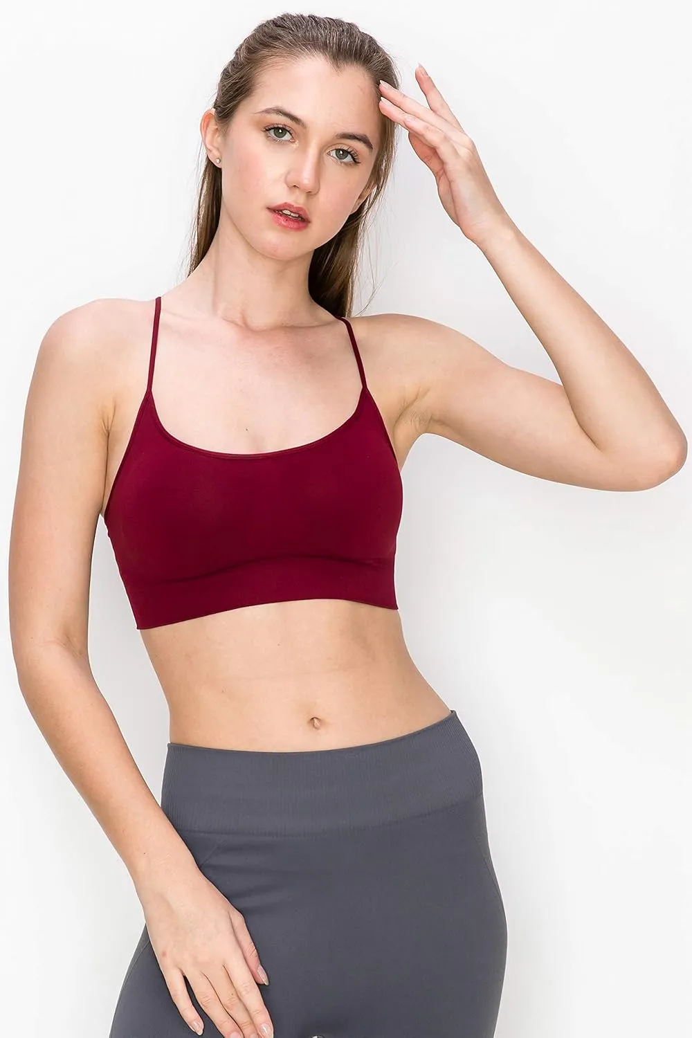 Kurve Women's Shelf Bras Padded Cami with Removable Pads, UPF 50  (Made in USA)