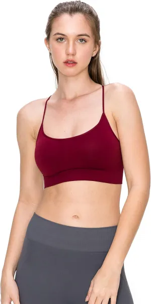 Kurve Women's Shelf Bras Padded Cami with Removable Pads, UPF 50  (Made in USA)