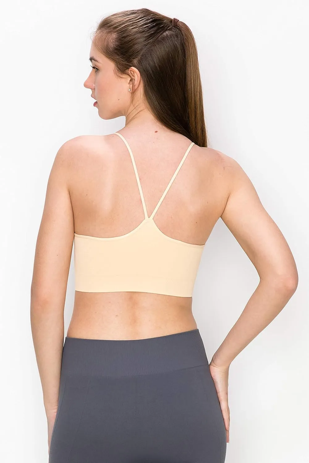 Kurve Women's Shelf Bras Padded Cami with Removable Pads, UPF 50  (Made in USA)