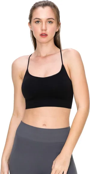 Kurve Women's Shelf Bras Padded Cami with Removable Pads, UPF 50  (Made in USA)