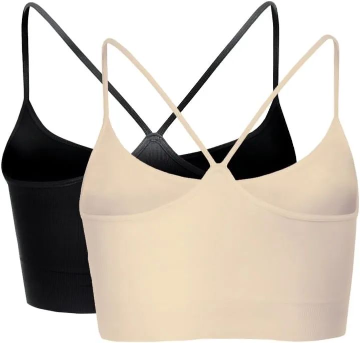 Kurve Women's Shelf Bras Padded Cami with Removable Pads, UPF 50  (Made in USA)