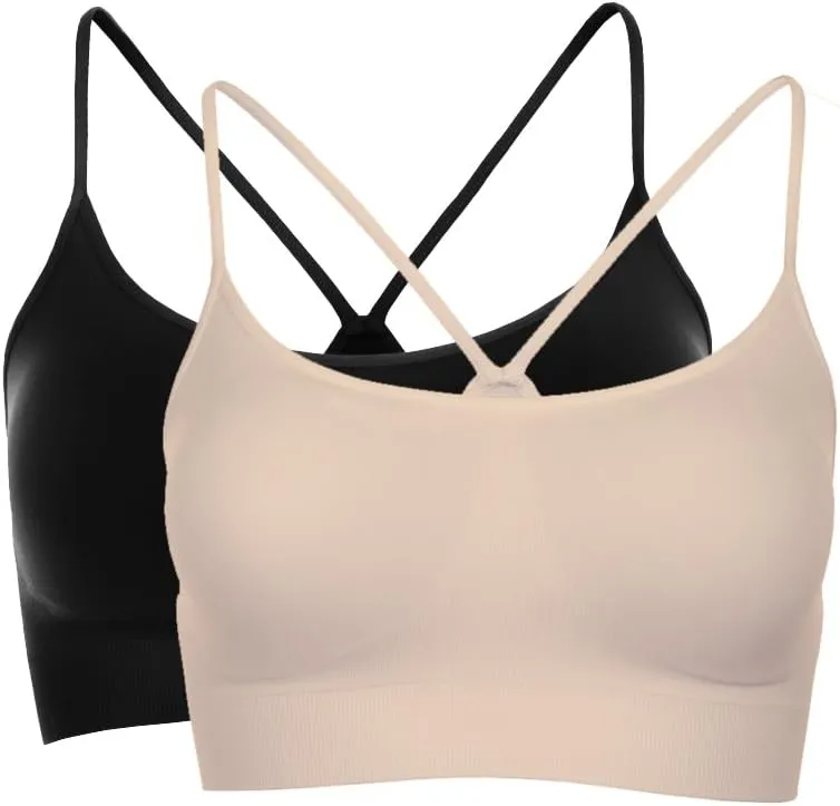 Kurve Women's Shelf Bras Padded Cami with Removable Pads, UPF 50  (Made in USA)