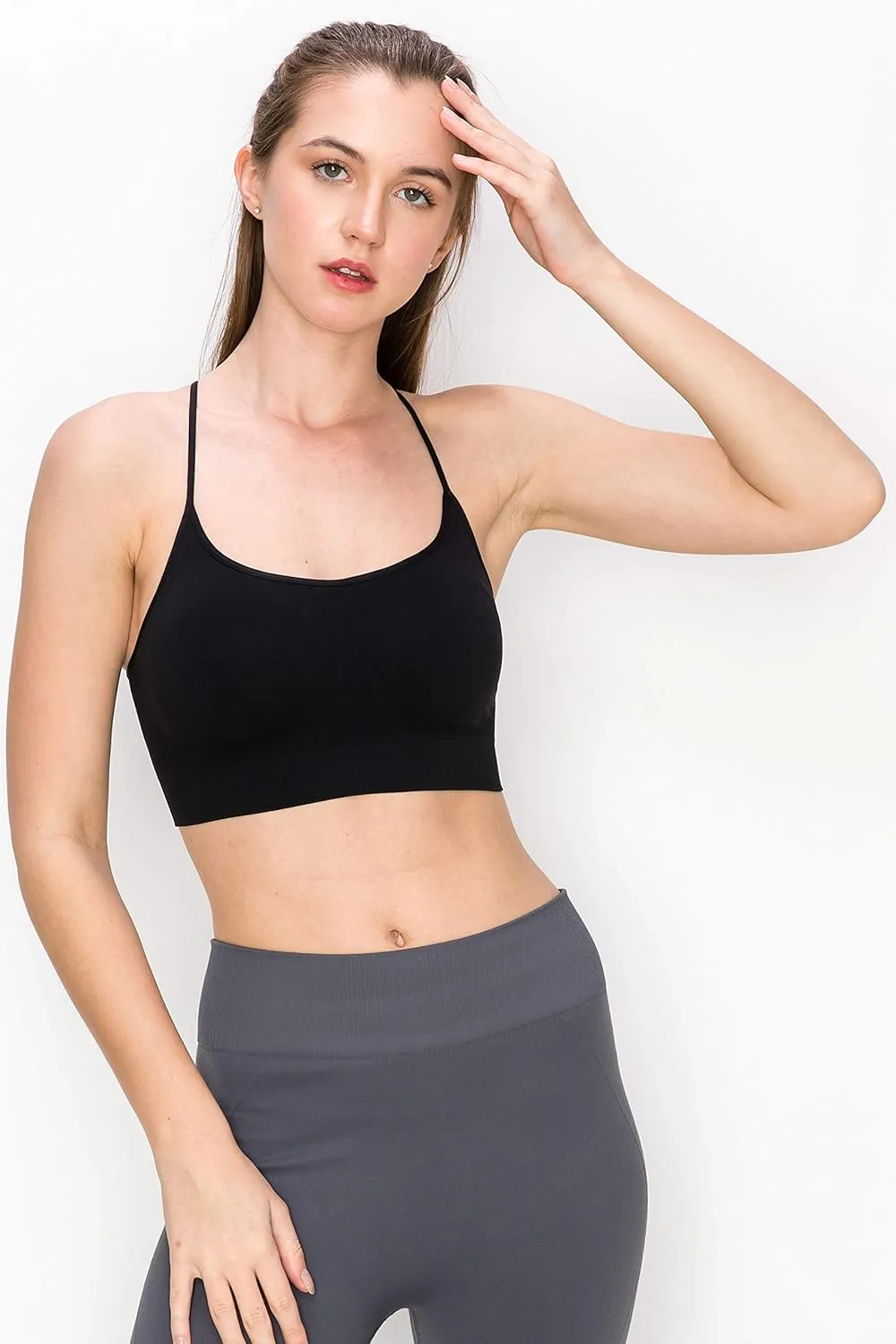 Kurve Women's Shelf Bras Padded Cami with Removable Pads, UPF 50  (Made in USA)