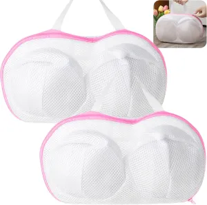 Large Bra Washing Bags for Laundry, 2 Pack Bra Laundry Bags for Washing Machine, Lingerie Bag for Washing Delicates Underwear Brassiere, Bra Washer Protector for Laundry