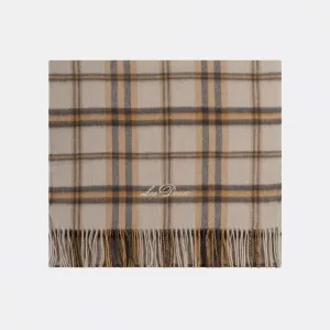 Les Deux Check Wool Scarf (Dark Sand   Coffee Brown)